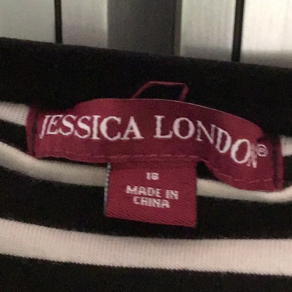 Jessica London knit sz 18 black/white dress - Picture 2 of 2